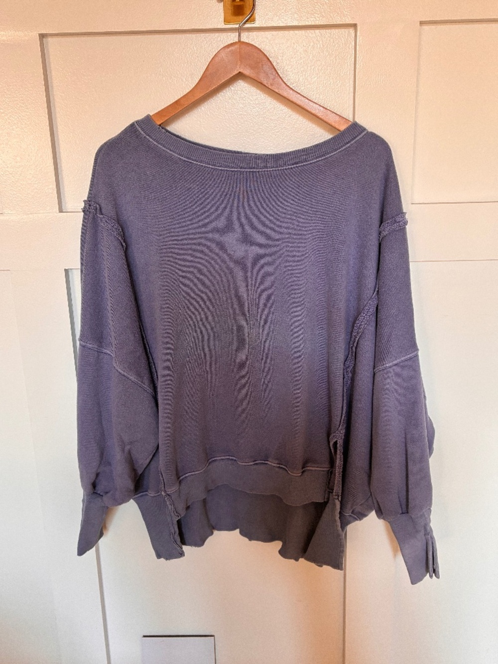 Free People blue Camden sweatshirt